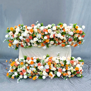 พรมดอกไม้ประดิษฐ์สีสันสดใสสำหรับตกแต่งงานแต่งงาน ฉากหลังแขวน ตกแต่งสำหรับเทศกาลอีสเตอร์ คริสต์มาส และฮาโลวีน - Product Image 1