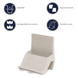 Porta patatine fritte in cartone bianco 8x13x10 cm per asporto fast food - Product Image 3
