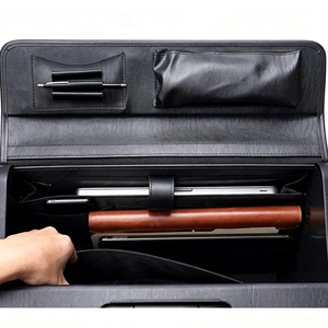 Maletín de Cuero <span class=keywords><strong>con</strong></span> <span class=keywords><strong>Ruedas</strong></span> <span class=keywords><strong>para</strong></span> Hombre, de 18 Pulgadas, <span class=keywords><strong>con</strong></span> Compartimentos Múltiples, <span class=keywords><strong>para</strong></span> Portátil, Viajes de Negocios, Venta al Por Mayor - Product Image 2