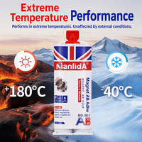 Adhésif structurel Nianlida 50 ml, adhésif époxy pour collage magnétique, fixation magnétique, facile à appliquer, -40 à 130 °C, transparent