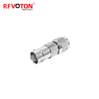 Adaptador de Conector Coaxial RF Recto Mini UHF Macho a BNC Hembra de Cobre, Suministro de Fábrica, Conforme a RoHS