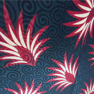 Tissu en microfibre 100 % polyester imprimé double face style batik africain, 110 GSM, pour robes de mariée filles et garçons - Product Image 4