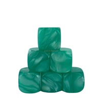 RTS 16mm 6 faces bricolage Jade couleurs plastique acrylique blanc Cubes blanc coin rond perle couleur bloc de dés