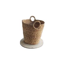 Modern Design Natural Seagrass Wicker Storage <b>Basket</b> Sustainable Household 47 Water Hyacinth Flexible Clothing <b>Waste</b> Bin - Product Image 4