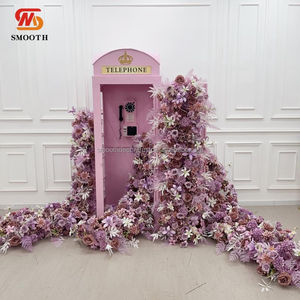 Rose artificielle en soie lisse, couleur violet foncé, texture texturée, design asymétrique, fleur pour centre de table, mariage - Product Image 6