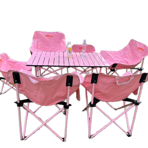 Wenyan, mesa plegable portátil moderna para exteriores, juego de sillas, <span class=keywords><strong>silla</strong></span> de Luna de Metal, mesa plegable para viajes, Camping, Picnics, tela Oxford - Product Image 6