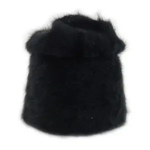 冬の帽子カスタム最高品質ソフトアンゴラウサギウールビーニーニット