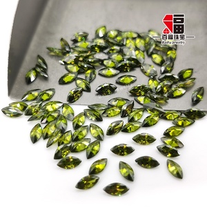 <span class=keywords><strong>Pierres</strong></span> de zircone cubique en vrac de type marquise Baifu Olive pour la fabrication de bijoux - Product Image 1