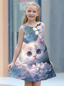 เดรสแขนกุดคอกลมของเด็กผู้หญิงสวยงามและ<span class=keywords><strong>น่า</strong></span><span class=keywords><strong>รัก</strong></span>แฟชั่นฤดูร้อนใหม่ - Product Image 6