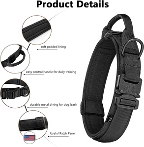 Boucle métallique robuste réglable à dégagement rapide Politie K9 Collier de chien tactique en nylon pour dressage de chien solide et durable - Product Image 3