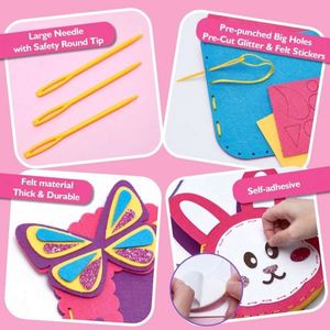 New Design Kids Sewing <b>Kit</b> Felt <b>DIY</b> Crafts Girls Boys Early Educational Toy for Learning Sewing Fine Motor Skills - Product Image 2