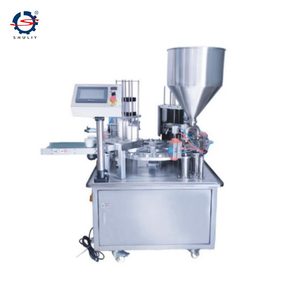 Machine de remplissage et de scellage rotative à 2 têtes pour pots de sauce au yaourt et de gelée - Product Image 6