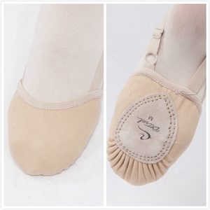 D012008 Dttrol mezze scarpe da ballo per donne e ragazze in danza classica realizzate in tela e pelle scamosciata - Product Image 2