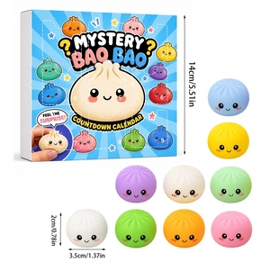 Calendrier de l'Avent Mystery Dumpling à Neuf Compartiments, Boîte Mystère, Jouet Fidget Squishy pour Enfants et Adultes - Product Image 1
