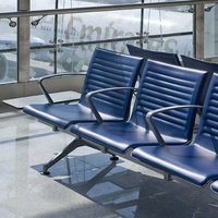 Chaises d'attente en acier inoxydable pour hôtels, hôpitaux, gares, stations de métro et aéroports - Mobilier commercial