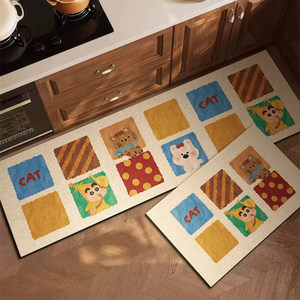 Cute Cartoon <strong>Kitchen</strong> Rugs Set Non Slip and Washable <strong>Floor</strong> Mats Absorbent <strong>Runner</strong> for <strong>Kitchen</strong> Sink Laundry Room - Product Image 5