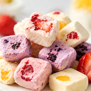 Cubes de yaourt lyophilisé à marque privée OEM avec morceaux de fruits, probiotiques actifs, collations saines pour enfants, bouchées de yaourt FD - Product Image 5