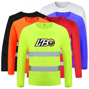HBC Hi Visibility OEM ODM <span class=keywords><strong>Gilet</strong></span> de sécurité Construction Veste de travail réfléchissante T-shirt haute visibilité <span class=keywords><strong>Gilet</strong></span> fluorescent réfléchissant Sécurité - Product Image 2