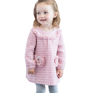 European Style 2025 <strong>Winter</strong> <strong>Girls</strong> Long-sleeves Long Top Kids Wear Elegant Style pink Color Woolen <strong>Coat</strong> Baby <strong>Coats</strong> - Product Image 2
