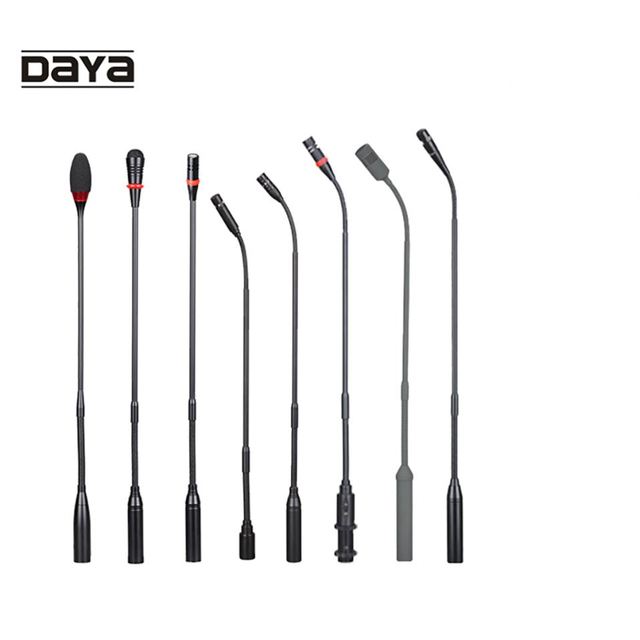 High Fidelity 14\" Gooseneck Microphone Flexible Chrome 20-20,000 Hz Omnidirectional Metal Wired Ribbon 20-20,000 Hz for Desktop