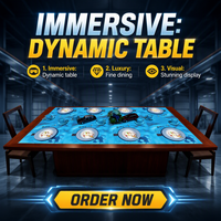 Venta al por Mayor de Mesas de Comedor Holográficas 3D Inmersivas para Restaurantes Temáticos, Proyección de Video, Realidad Aumentada, Restaurantes