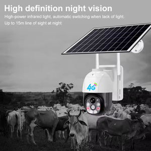 Caméra de sécurité sans fil COSFLOW V380 Pro 4G alimentée par énergie solaire, étanche IP66, surveillance par carte SIM, installation rapide, 1 an - Product Image 4