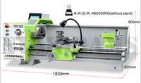Tour à métaux numérique horizontal robuste NUMOBAMS NU380ES à 2 axes liés pour atelier