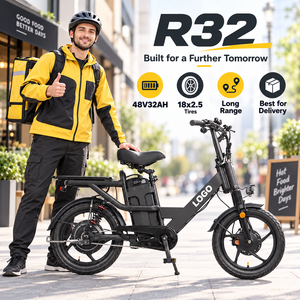 โรงงานจักรยานไฟฟ้าส่งของ R32 750W ขนาด 18x2.5 นิ้ว ขายส่งสำหรับคนขับส่งของ - Product Image 1
