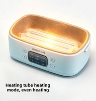 Boîte à lunch électrique multifonctionnelle antiadhésive avec couvercle en acier inoxydable, contrôle numérique, contrôlée par application, capacité de 1,1 à 2,0 L, portable et multifonction