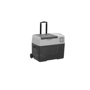 Alpicool CX50 47.3l便携式汽车冰箱冰柜12v直流压缩机冰箱，带轮子和手柄