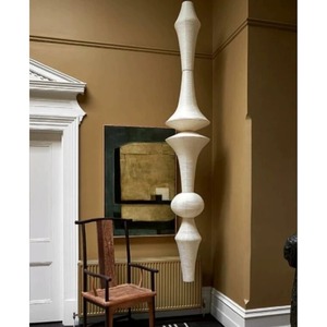 โคมไฟกระดาษสไตล์ญี่ปุ่น Isamu สำหรับ Noguchi โคมไฟเพดานวินเทจสไตล์ลอฟท์ สำหรับมุมบันได แสง 3000K CCT ใช้ไฟ AC สไตล์วบิซาบิ - Product Image 2