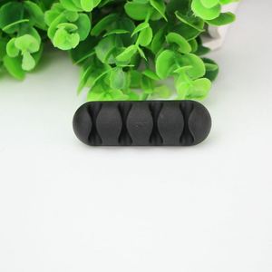 4-Hole Self-Adhesive Cable Organizer <b>Clip</b> Desktop Wire Management Holder for USB Data Cable Headphone Cord - Product Image 2