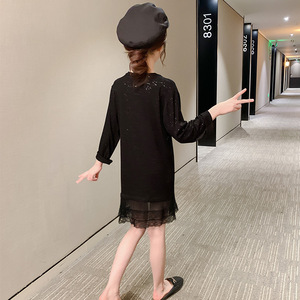 Vestidos de Encaje para Niñas, Ropa de Bebé, Vestido Corto Negro de Princesa para Niñas Pequeñas de China - Product Image 5