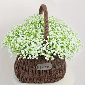 Ramo de Flores Artificiales Xinsheng, 30 cm, Blanco y Verde, Plástico, Decoración para Bodas y Hogar - Product Image 1
