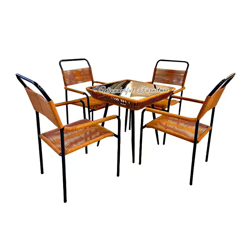 卸売スタイリッシュな鋳鉄ガーデン家具パティオ屋外家具椅子とテーブルガーデンセット