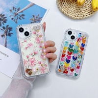 Coque de téléphone transparente en TPU acrylique, style liquide, 3 en 1, pour iPhone 15 Pro Max