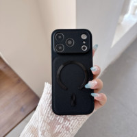 Coque de téléphone portable magnétique ultra-fine en TPU souple à texture litchi, prix usine, pour iPhone 18 17 16 15 14 13 Pro Max