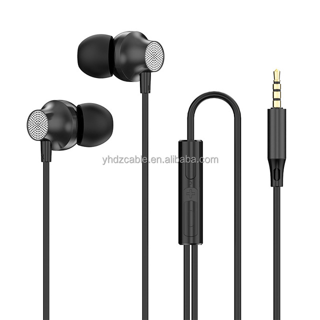 Premium 3.5mm Metallic Wired Earphones In-Ear Headphones with Mic Hi-Fi Bass Stereo Earbuds for Smartphone & Laptop
