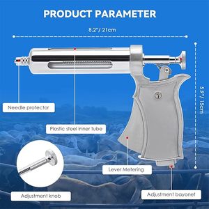 Hayvancılık <span class=keywords><strong>Revolver</strong></span> enjekte silah ayarlanabilir dozlama veteriner kliniği tıbbi enstrüman şırınga çiftlik ve hayvanat bahçesi hayvanlar için - Product Image 6