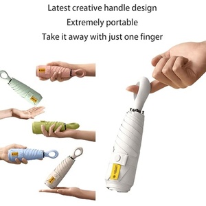 Paraguas Plegable Compacto con Varillas de Fibra de Vidrio Resistentes al Agua, Ideal para Bolsa, Oficina y Viajes - Product Image 3