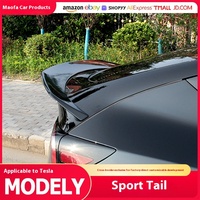 Aileron de queue version sport pour T-esla modèle Y aile de queue en plastique ABS Double pont accessoires de Modification de coffre en queue de canard