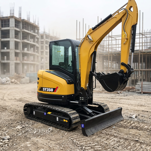 Mini-excavatrice de 3 tonnes, modèle 2023, avec godet de terrassement d'une capacité de 0,12 m³, moteur Hitachi de 20 kW, type chenillé, équipement de construction - Product Image 2