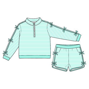 Conjunto de Ropa para Niñas Longlv para el Día de San Valentín, Ecológico, de Spandex/Poliéster, con Estampado de Corazones Rosa y Rojo, Sudadera con Capucha y Pantalones Acampanados, para Festivales - Product Image 2