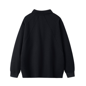 Sudadera de <span class=keywords><strong>Cuello</strong></span> Alto con Textura Gruesa para Hombre, Otoño, Talla Grande, Estampado Personalizado, Manga Larga, <span class=keywords><strong>Cuello</strong></span> Redondo - Product Image 4