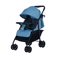 Poussette bébé pliable à quatre roues 2 en 1 avec un design adorable, système de voyage convertible