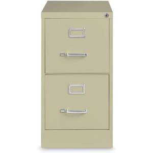 Alera Putty Classeur vertical économique à deux tiroirs, format lettre, 15 x 26,5 x 28,37, tiroirs en métal - Product Image 1