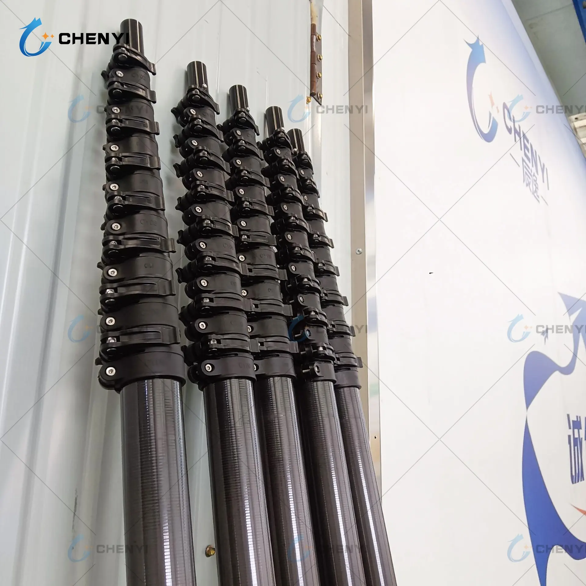 Cường độ cao 10m 15m 18M 100% sợi carbon ăng ten cột cực