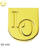 Emblemas Metálicos de Alta Calidad con Logotipo de Animales para Bolsos, Chapados en Oro, Accesorios para Carteras, Placas de Identificación Metálicas con Tornillo