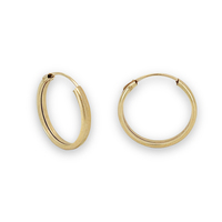 Pendientes de Aro de Oro Amarillo Sólido de 14K, Modernos, de la Marca JJ BRAVO, para Mujer, para Vestir Formal, para Bodas, Libres de Níquel