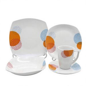 Juego de Vajilla de Porcelana Cerámica de 20 Piezas, Marca TRESUN, Hermoso Diseño Floral, Apto para Microondas y Lavavajillas, Regalo Empresarial - Product Image 1